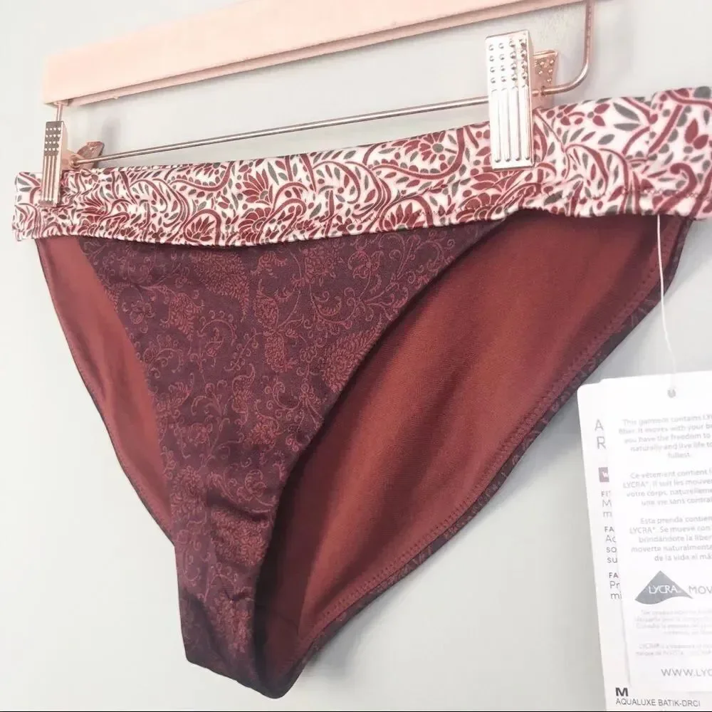 ATHLETA | Aqualuxe Batik Mid Rise Swim Bottom M